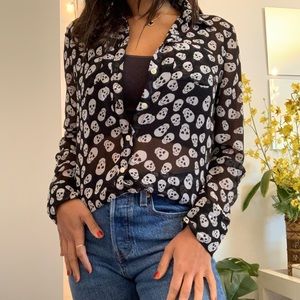 Aeropostale Black Skull Shirt
